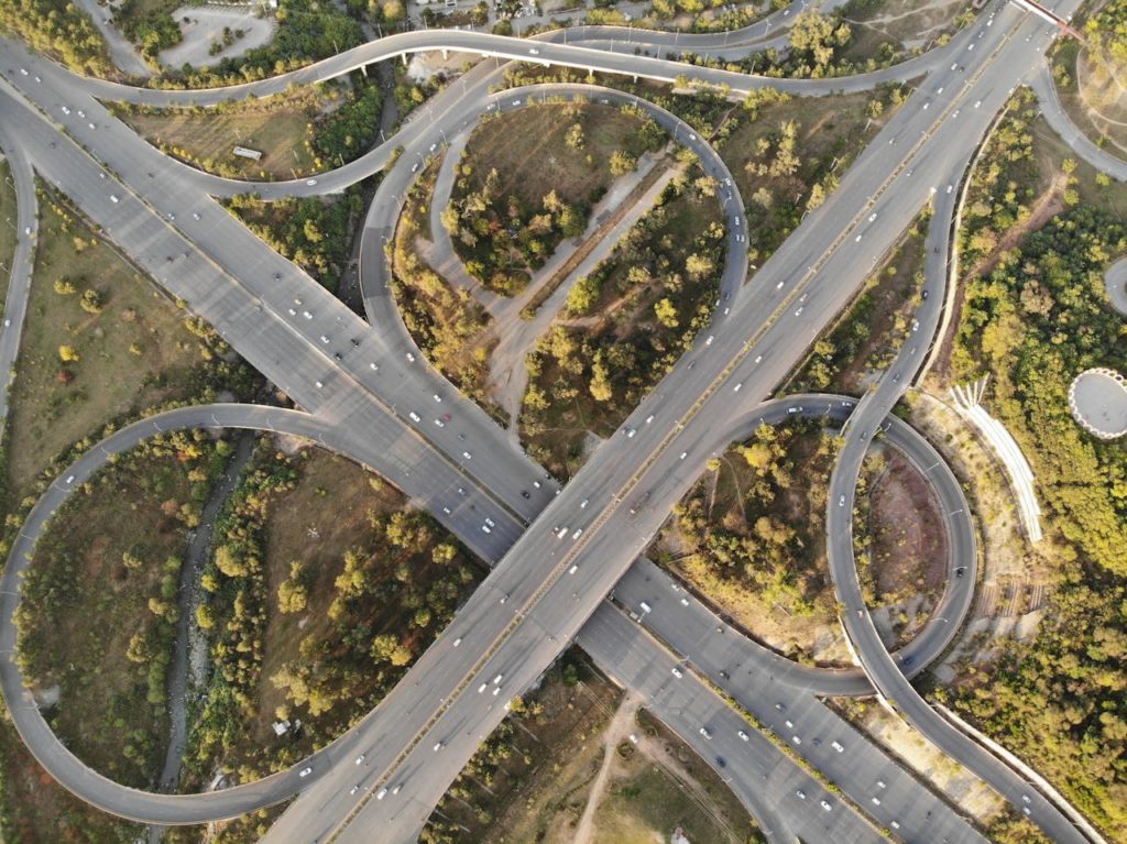 Aerial Photography of Concrete Road